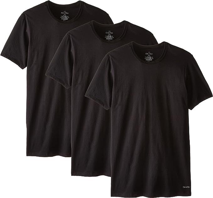Calvin Klein Men's Cotton Classics Slim Fit Crew Neck T-Shirts | Amazon (US)