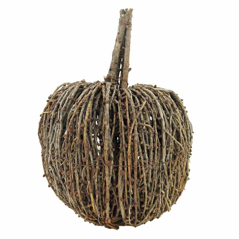 Brown Rattan Pumpkin, 6.7" | At Home