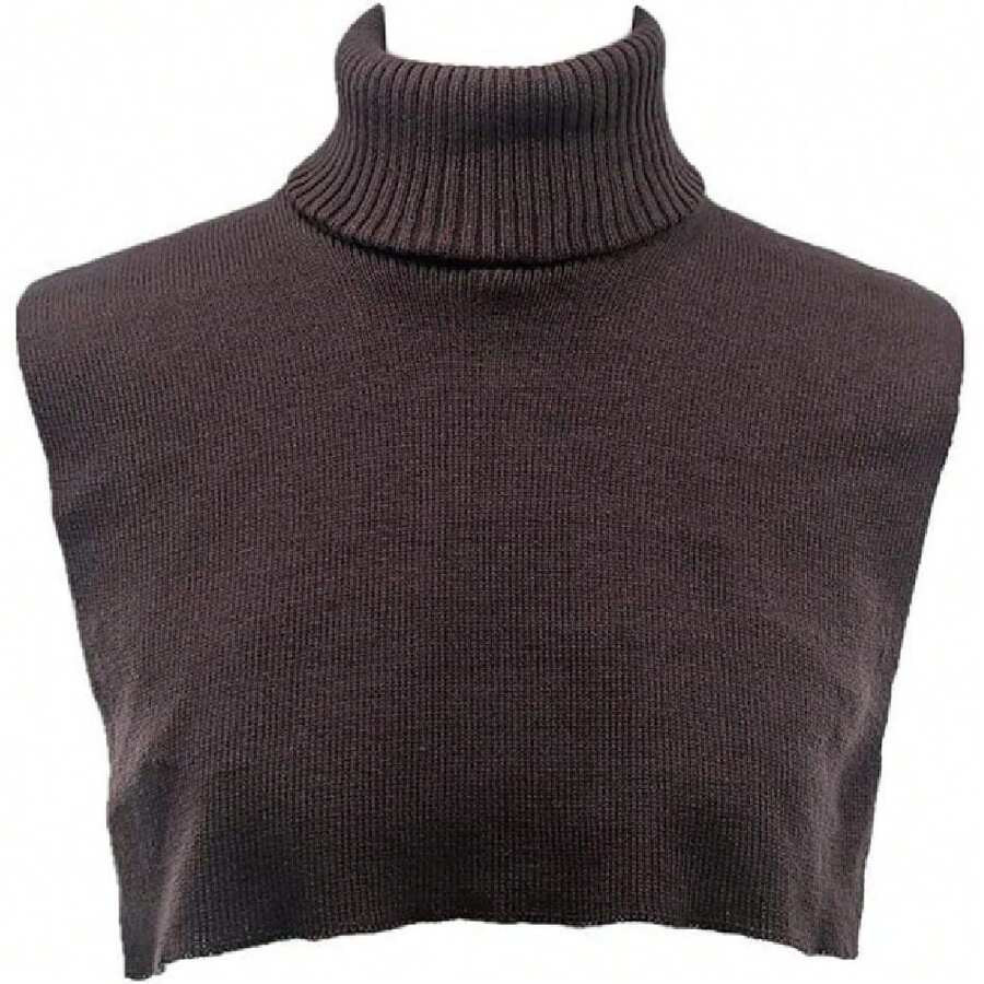 Vpang Knitteock Turtleneck Fake Collar Winter Unisex Half Blouse Pullover Dickey False Collar Fau... | SHEIN