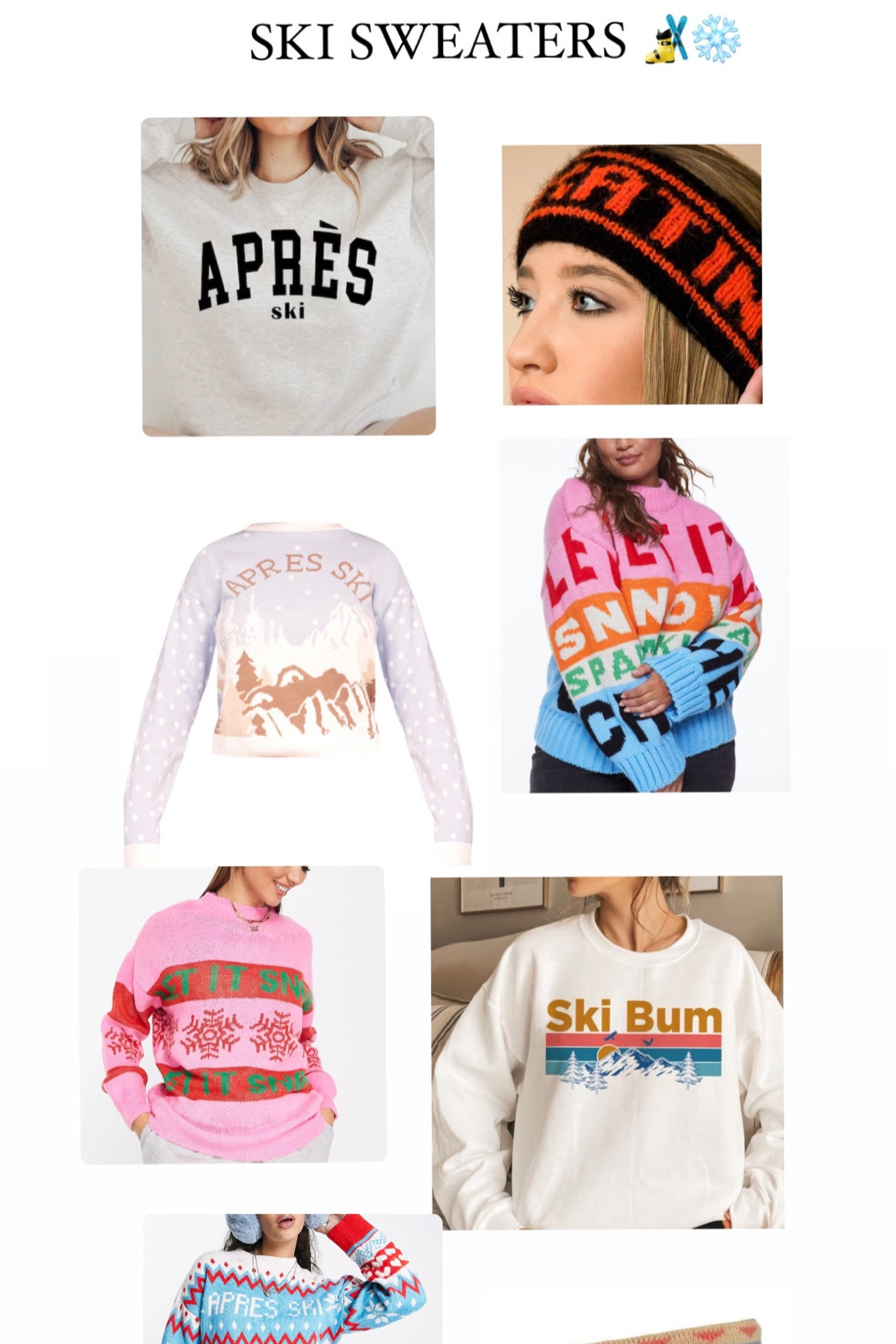 ski headband and sweaters 

#LTKstyletip #LTKSeasonal #LTKfit