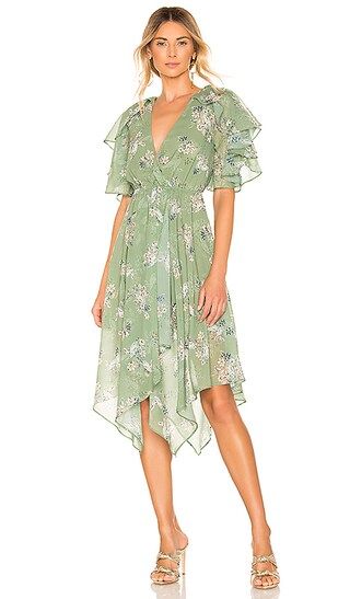 House of Harlow 1960 x REVOLVE Cecilio Dress in Sage Floral from Revolve.com | Revolve Clothing (Global)