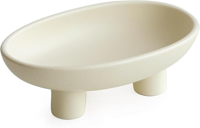 WENSHUO Three-Legs Ceramic Fruit Bowl for Kitchen Counter, Decorative Bowl for Table Décor, 10-i... | Amazon (US)