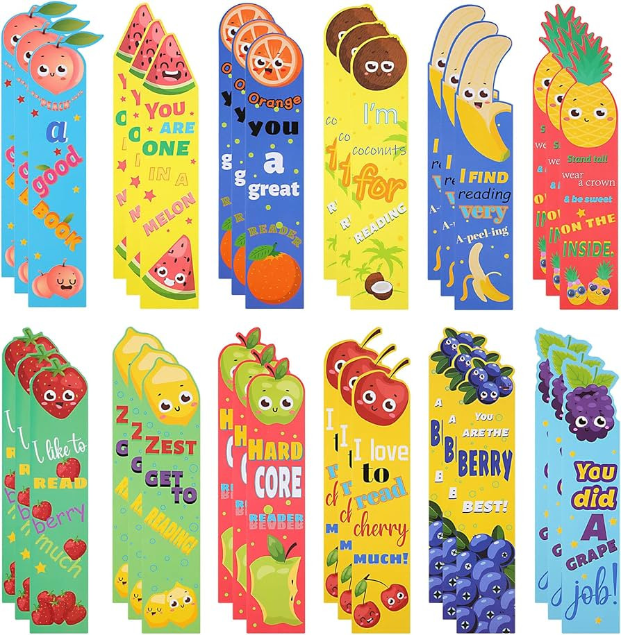 Bookmarks for Kids Scratch and Sniff Bookmarks Fruit Scented Fun Bookmarks Classroom Bookmarks Cu... | Amazon (US)