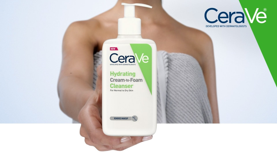 CeraVe Hydrating Cream-to-Foam Cleanser | Makeup Remover and Face Wash with Hyaluronic Acid | Fra... | Walmart (US)