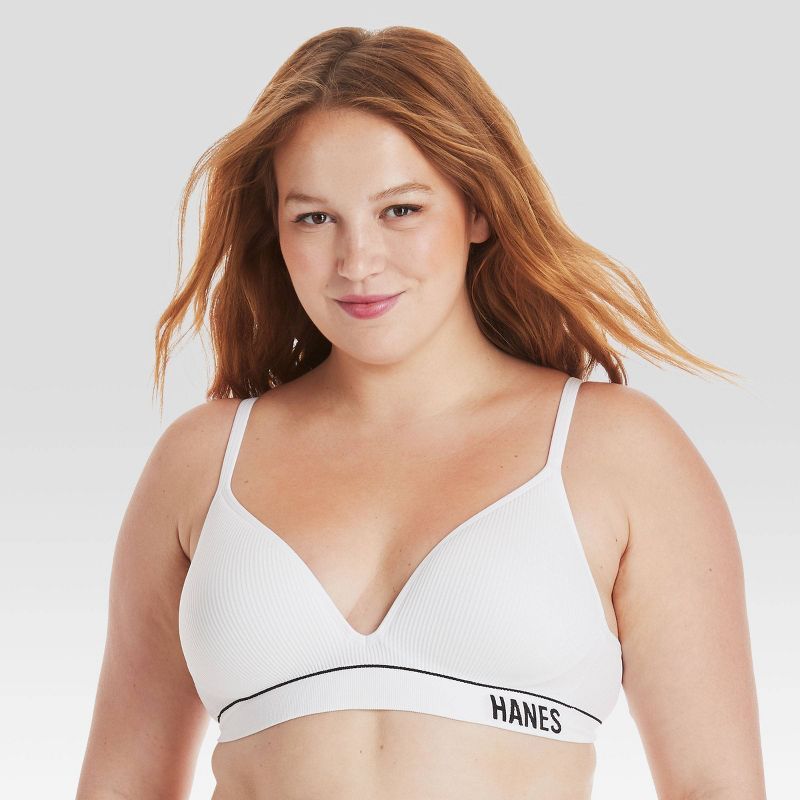 Hanes Originals Women's Ribbed Seamless Contour Bra MHB004 | Target