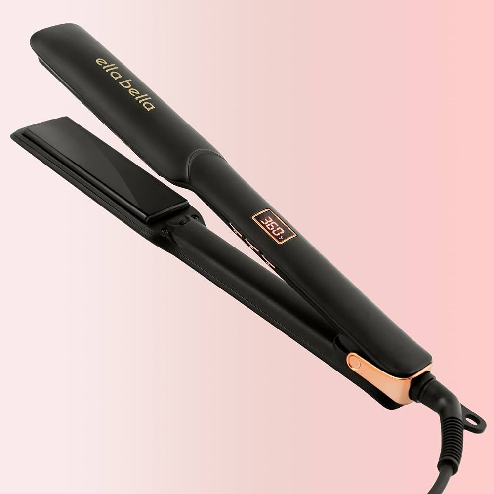 ELLA BELLA® Ceramic Flat Iron Hair Straightener • Professional Straightening Iron • Digital ... | Amazon (US)