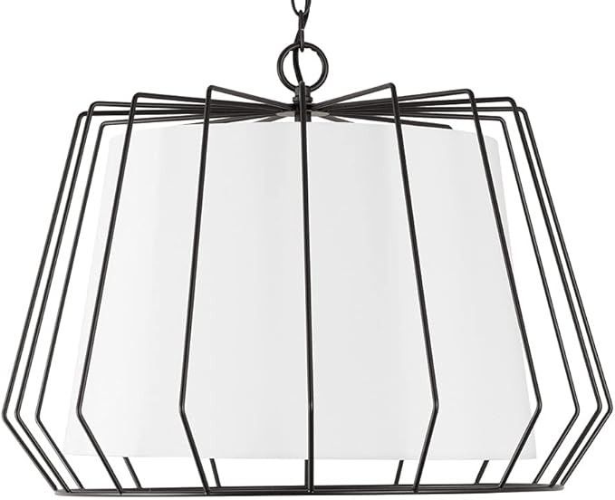 Capital Lighting 338841MB Corey Modern Soft White Fabric Cage-Like Drum Pendant, 4-Light 240 Tota... | Amazon (US)