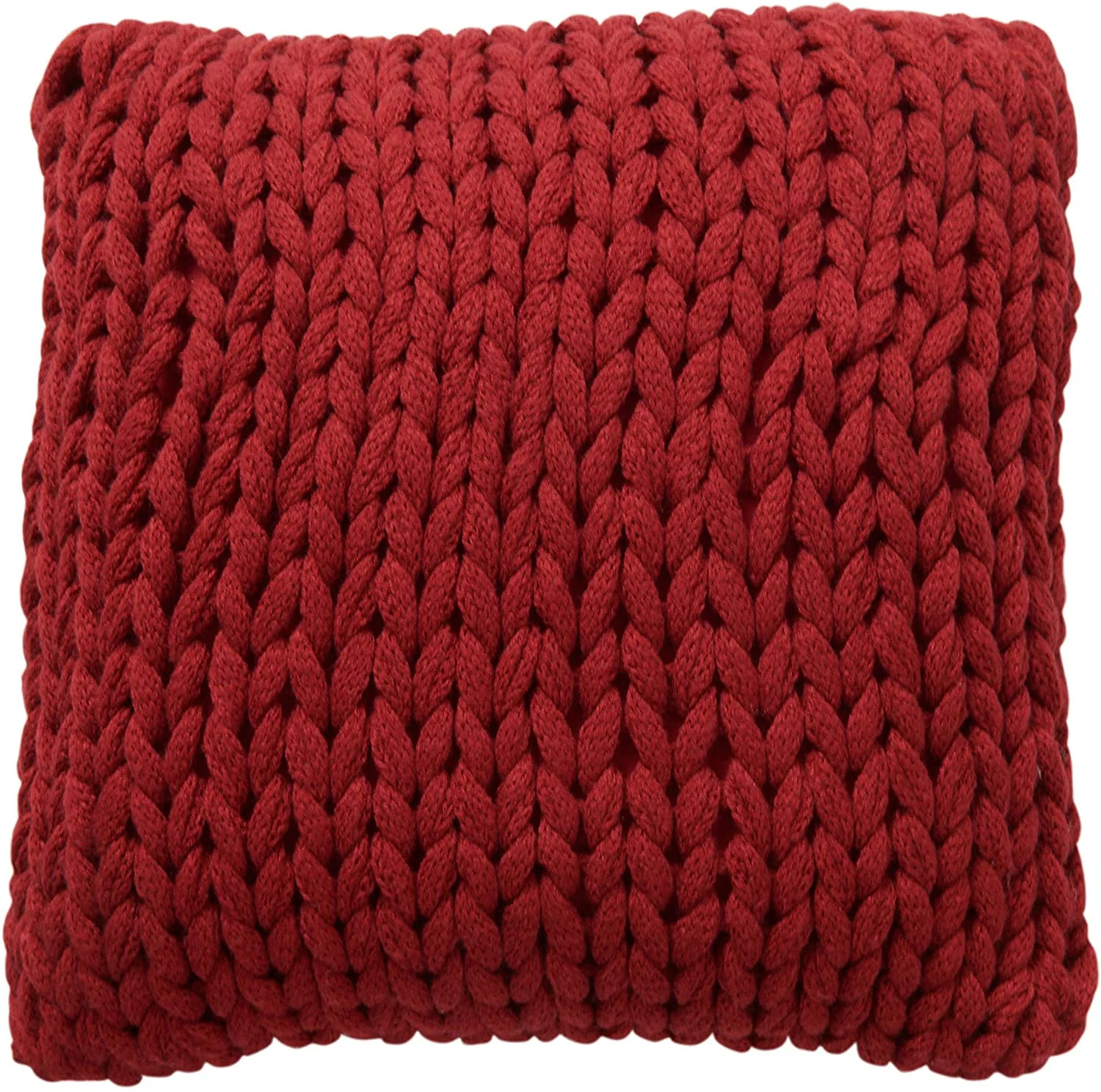 Cheer Collection Chunky Cable Knit 18"x18" Decorative Couch Throw Pillow - Walmart.com | Walmart (US)