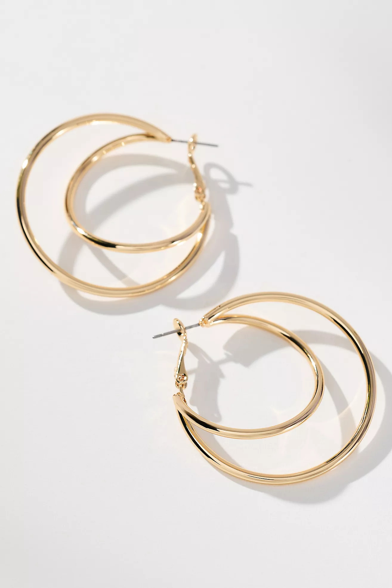 Double-Layer Hoop Earrings | Anthropologie (US)