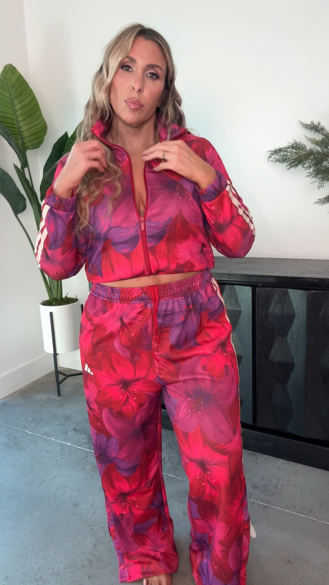 farm rio x adidas collab 

size XL pants 
size L top 

#LTKValentine #LTKMidsize #LTKOver40