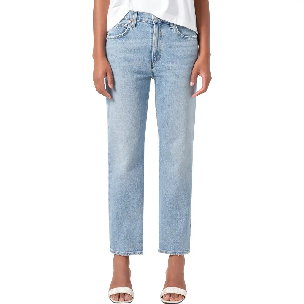 AGOLDE Valen Mid Rise Ankle Straight Leg Jeans in Formula at Nordstrom Rack, Size 27 | Nordstrom Rack