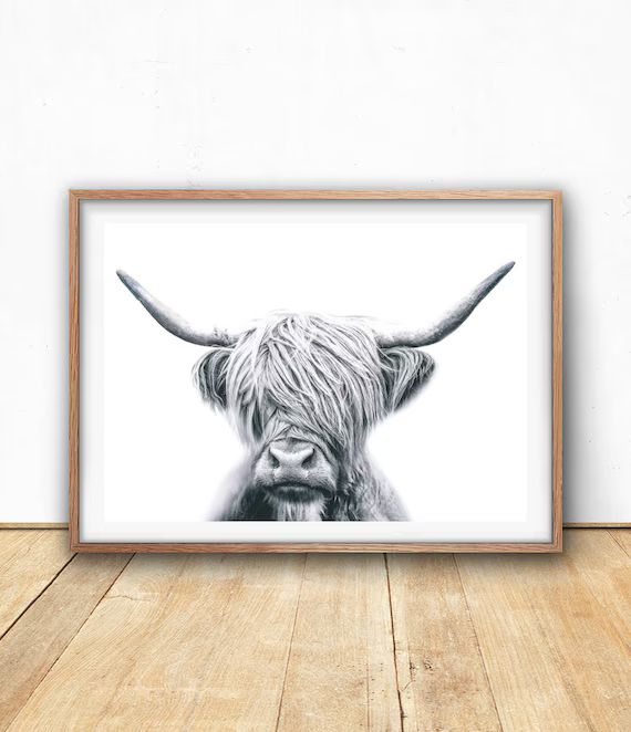 Yak, Highland Cow, Highland Cow Print, Cow Art, Cow Print, Printable Wall Art, Farm House Decor, ... | Etsy (US)