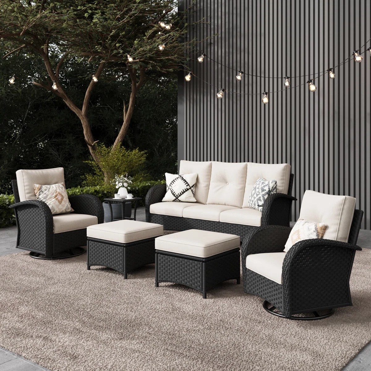 Inspired by modern open-air living, this patio furniture set combines comfort, durability, and clean design for a space that feels inviting throughout the season. The tempered glass accents add a polished finishing touch. ON SALE and under $1,100.

Keywords:

* patio furniture set
* 5 piece patio set
* outdoor furniture set
* patio conversation set
* tempered glass table
* outdoor seating set
* backyard furniture
* cushioned patio furniture
* outdoor lounge furniture
* garden furniture set
* patio seating area
* modern patio décor
* outdoor entertaining furniture
* balcony furniture set
* contemporary outdoor furniture
* stylish patio furniture
* outdoor living furniture

#LTKHome #LTKSaleAlert #LTKSeasonal