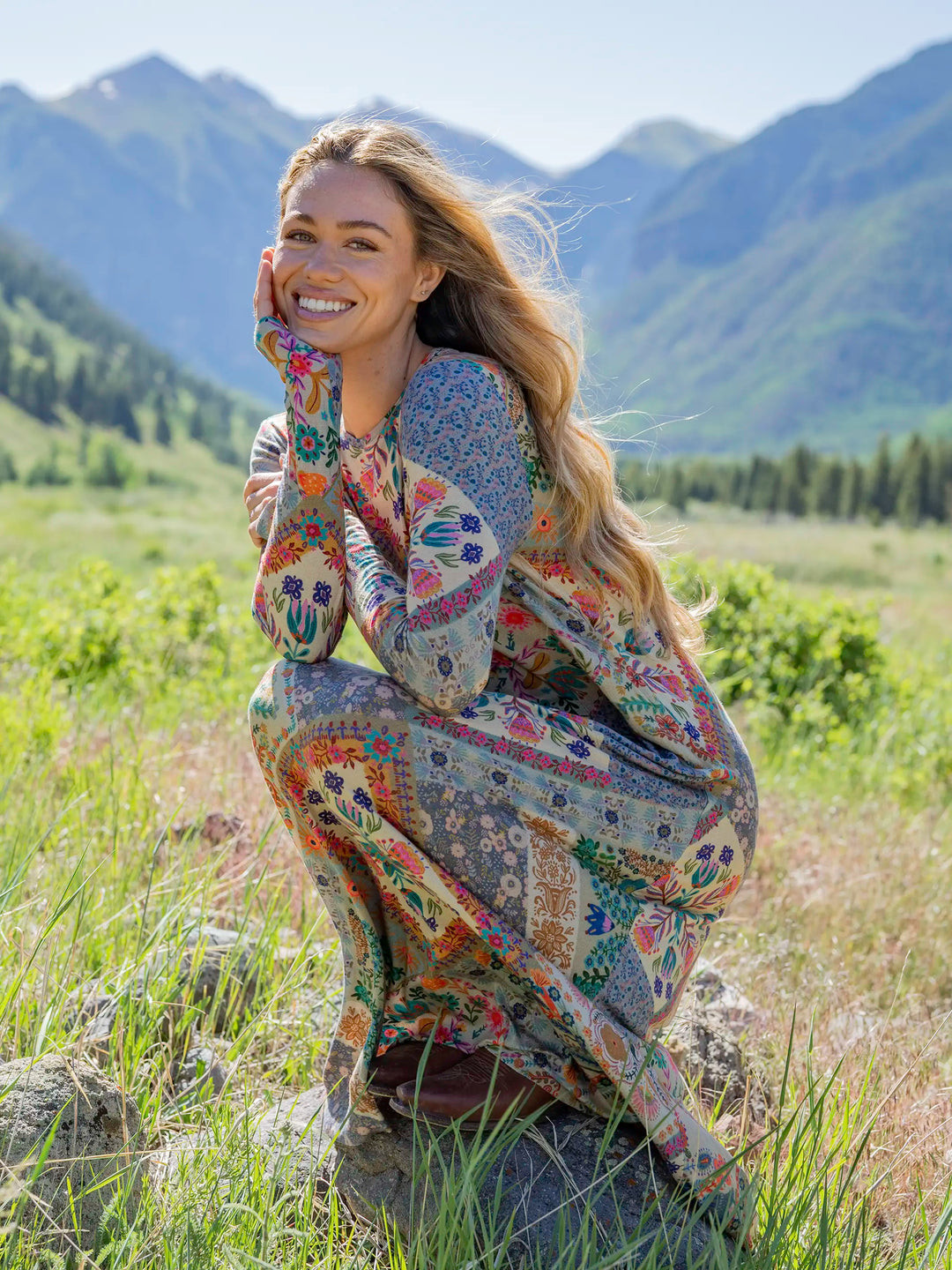 Stevie "ButterSoft" Knit Maxi Dress - Tie-Dye Midnight | Natural Life