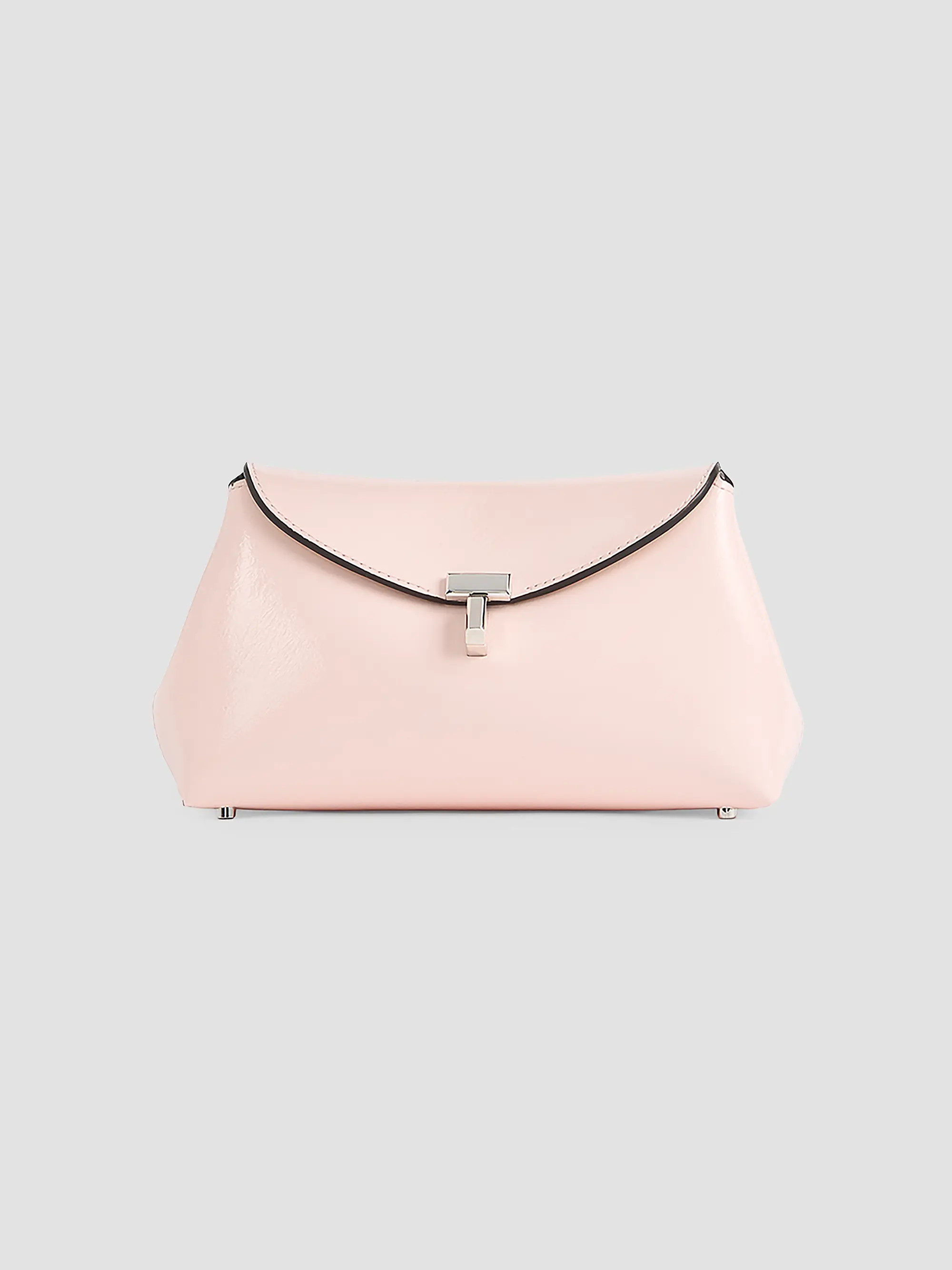 Mini T-Lock Naplack Leather Clutch | Saks Fifth Avenue
