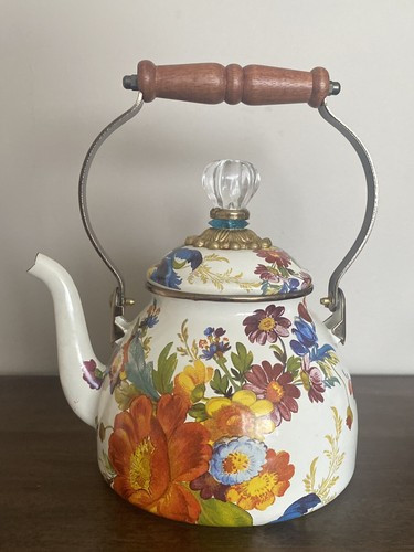 Mackenzie Childs Flower Market Tea Kettle Decorative Floral Teapot 2 Qt  | eBay | eBay US