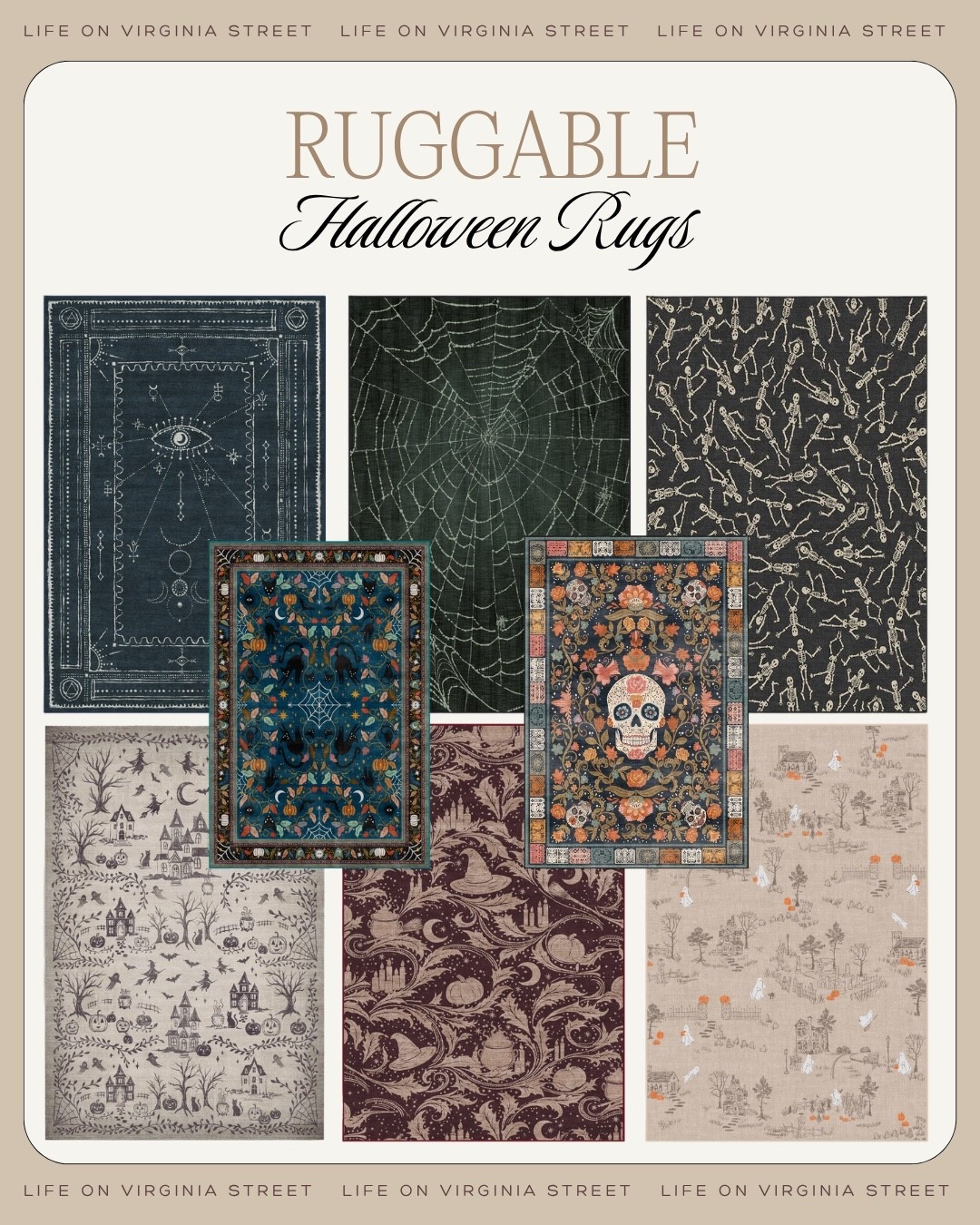 Ruggable Halloween rugs! 🎃

ruggable halloween rugs, ruggable halloween, ruggable halloween collection, ruggable halloween 2026, ruggable house of haunts, ruggable seasonal rugs, ruggable fall rugs, halloween rugs, halloween area rugs, halloween runner rugs, halloween doormats, washable halloween rugs, machine washable rugs, washable area rugs, halloween living room rug, halloween kitchen runner, halloween hallway runner, halloween entryway rug, halloween bedroom rug, halloween outdoor rug, halloween porch rug, spooky rugs, spooky season decor, spooky home decor, halloween home decor, halloween decorating ideas, haunted house decor, haunted mansion style, gothic halloween decor, gothic glam decor, moody halloween decor, elevated halloween decor, sophisticated halloween decor, elegant halloween decor, vintage halloween decor, vintage inspired halloween, spooky chic decor, neutral halloween decor, black halloween rug, black and cream rug, black and beige rug, orange halloween rug, moody neutral rug, gothic floral rug, halloween floral rug, spider web rug, spiderweb rug, Web Soft Black Rug, pumpkin rug, jack o lantern rug, ghost rug, bat rug, black cat rug, skull rug, witch decor, haunted house rug, spooky patchwork, Spooky Patchwork Doormat, Tricks and Treats Doormat, halloween checkerboard rug, halloween character rug, creepy cute decor, playful halloween decor, classic halloween decor, halloween entryway decor, halloween living room decor, halloween kitchen decor, halloween porch decor, halloween floor decor, seasonal home decor, fall home decor, autumn home decor, fall rugs, fall runner rug, fall doormat, harvest rug, fall decorating ideas, cozy fall home, moody fall home, pet friendly rug, kid friendly rug, stain resistant rug, low pile rug, interchangeable rug cover, halloween home inspiration, halloween aesthetic, designer halloween decor, stylish halloween decor

#LTKHome #LTKSeasonal