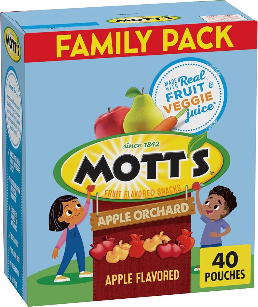 Mott's Fruit Flavored Snacks, Apple Orchard, Gluten Free Snack, Family Pack, 40 Ct, 32 oz | Amazon (US)