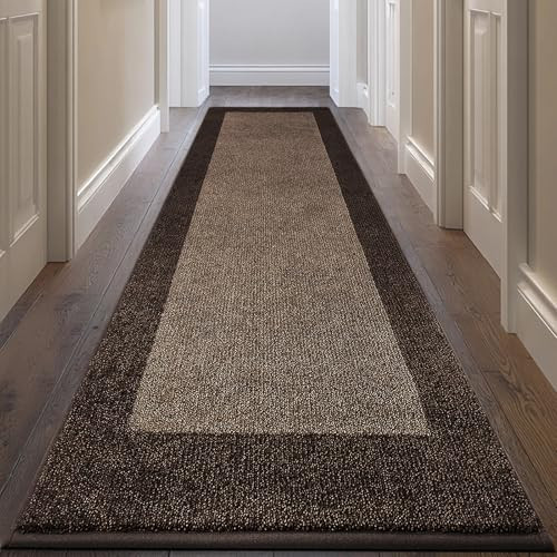 DOMUSTEX Machine Washable Kitchen Rug 32" x 84", Non Slip Kitchen Mat for Floor, Absorbent Entrance Runner Rug for Bedroom, Hallway, Bathroom, Door (Roll Packing) | Amazon (US)