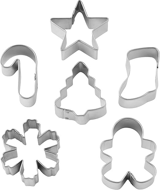 Wilton Mini Seasonal 6 Piece Cookie Cutter Set, Tinplate, Silver, 1.91 x 3.81 x 5.16 cm | Amazon (US)