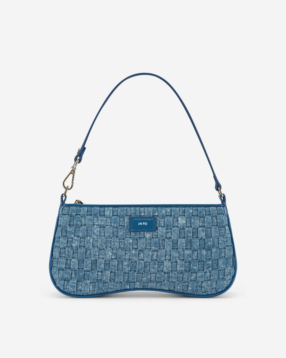 JW PEI Women's Eva Shoulder Handbag - Blue Denim Weave | JW PEI US