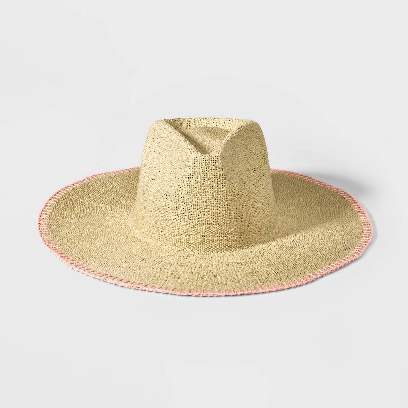 Women's Wide Brim Straw Hat - Universal Thread™ Tan | Target