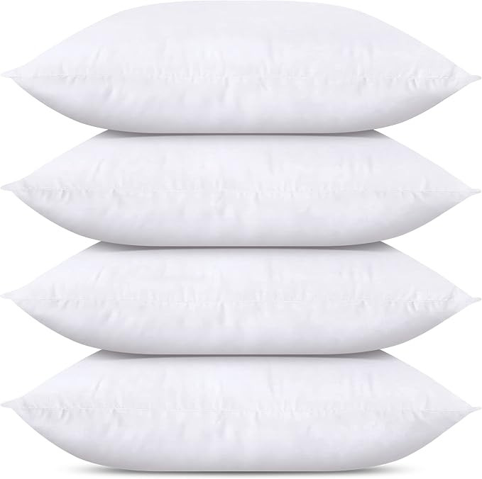 Utopia Bedding Throw Pillows (Set of 4, White), 12 x 20 Inches Pillows for Sofa, Bed and Couch De... | Amazon (US)