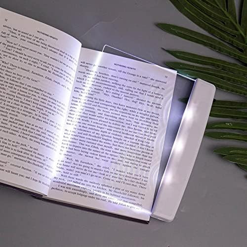 Juesi Flat Book Light Page Book Light for Reading in Bed at Night Clear LED Book Full Page Light ... | Amazon (US)