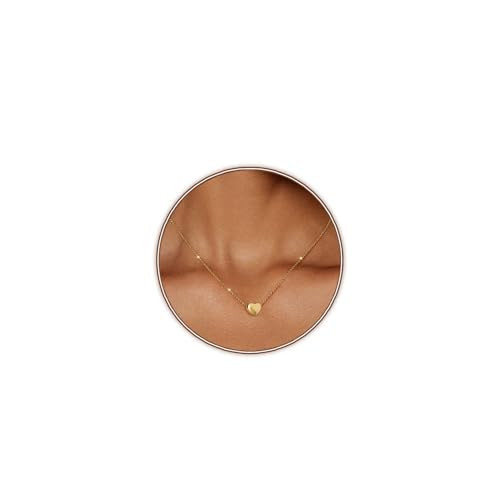 Zeffy Gold Heart Necklace Small Chunky Cute Necklaces Trendy Dainty Tiny Heart Choker Necklaces Dainty Simple Gold Jewelry Christmas Gifts | Amazon (US)