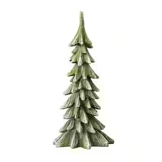 Glitzhome® 14.75" Green Christmas Tree Table Décor | Michaels Stores