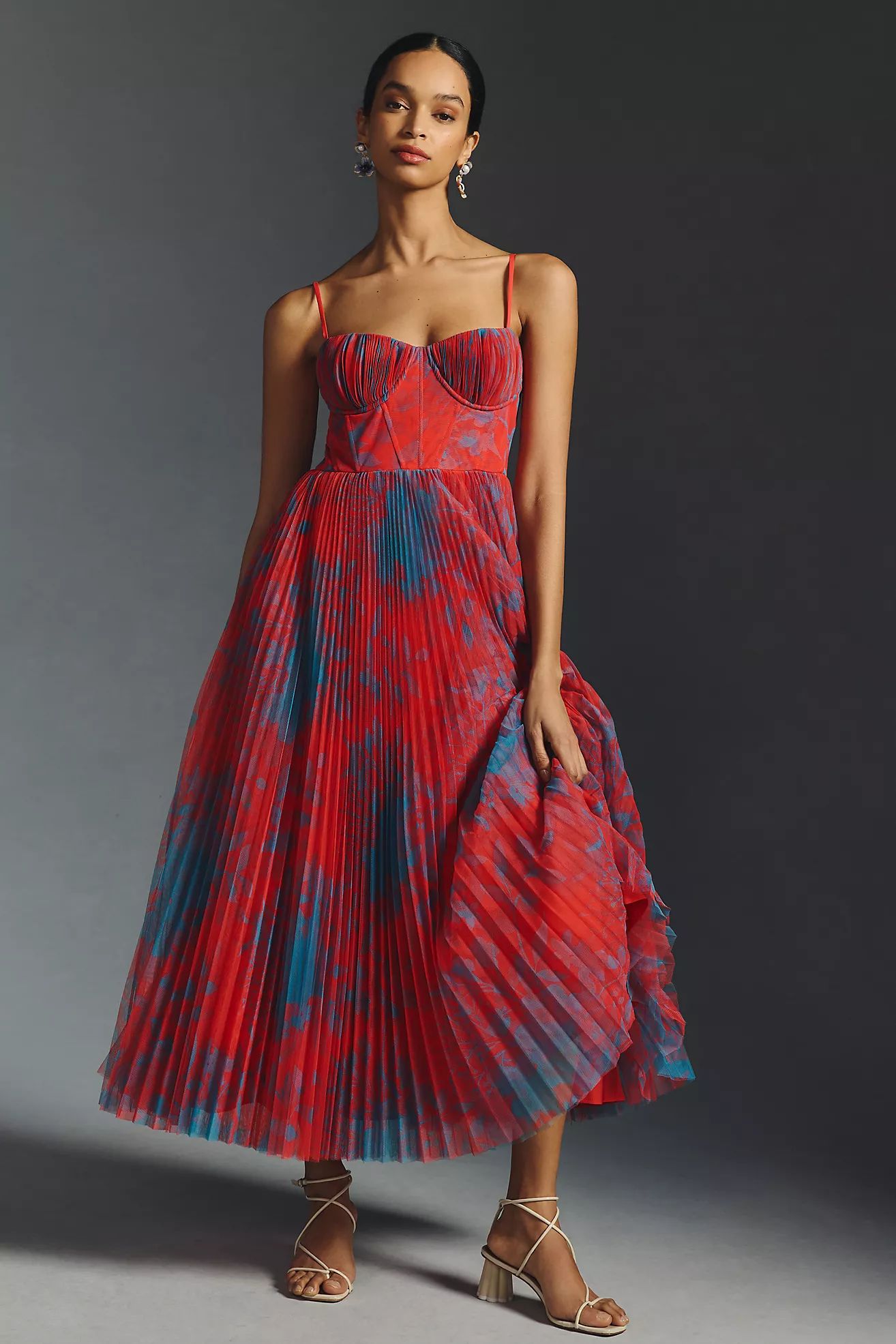 Hutch Pleated Sweetheart Dress | Anthropologie (US)
