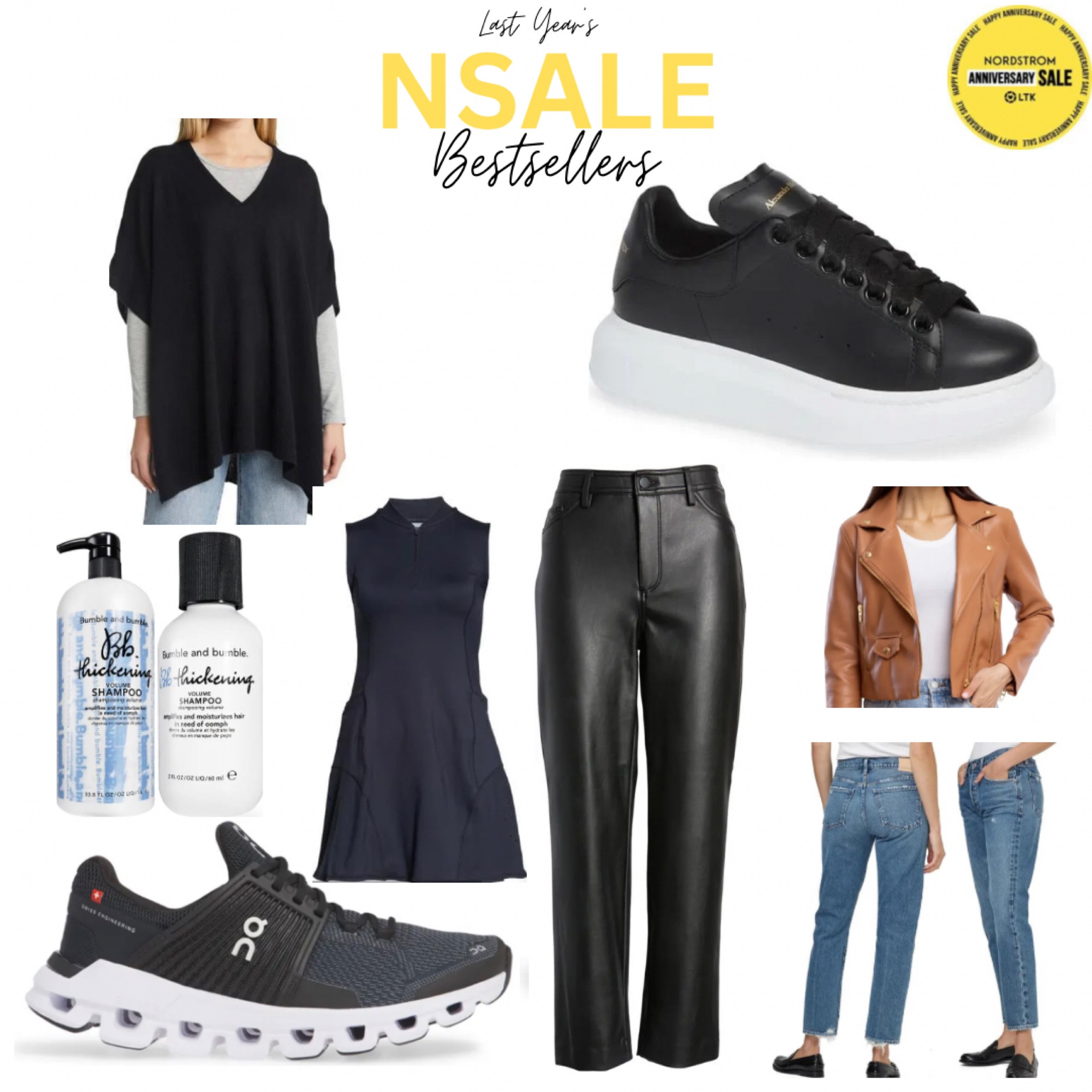 Bestsellers from 2022 LTKxNSale! Keep checking my #LTKxNSale collection for more of my Nordstrom favorites 💛

black sneakers, on clouds, leather sneakers, leather pants, leather jacket, volumizing shampoo, tennis dress, sweater and jeans 

#LTKxNSale #LTKFind #LTKsalealert