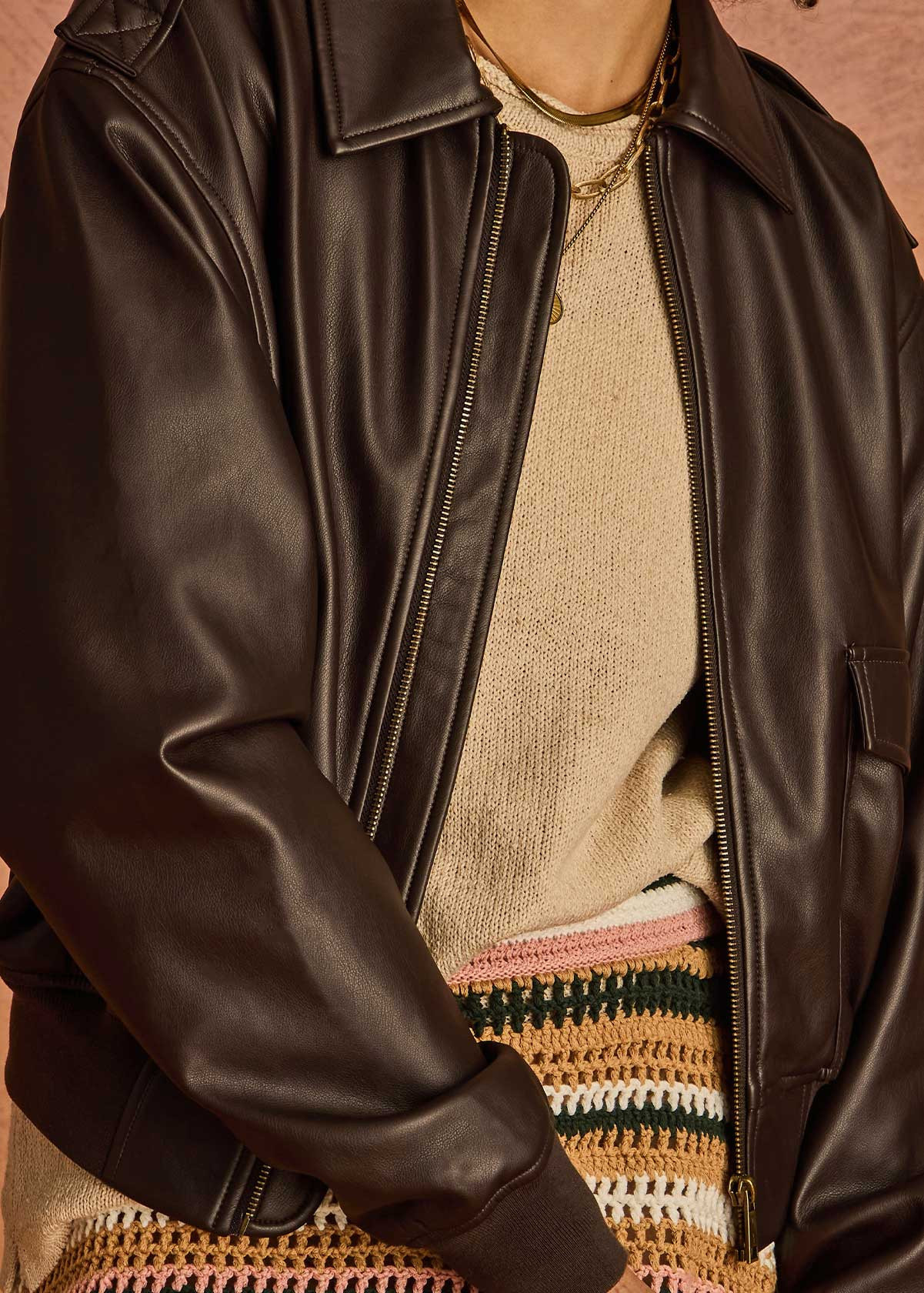 ZARIAH BOMBER JACKET in EBONY | The UPSIDE | The Upside (Australia & New Zealand)