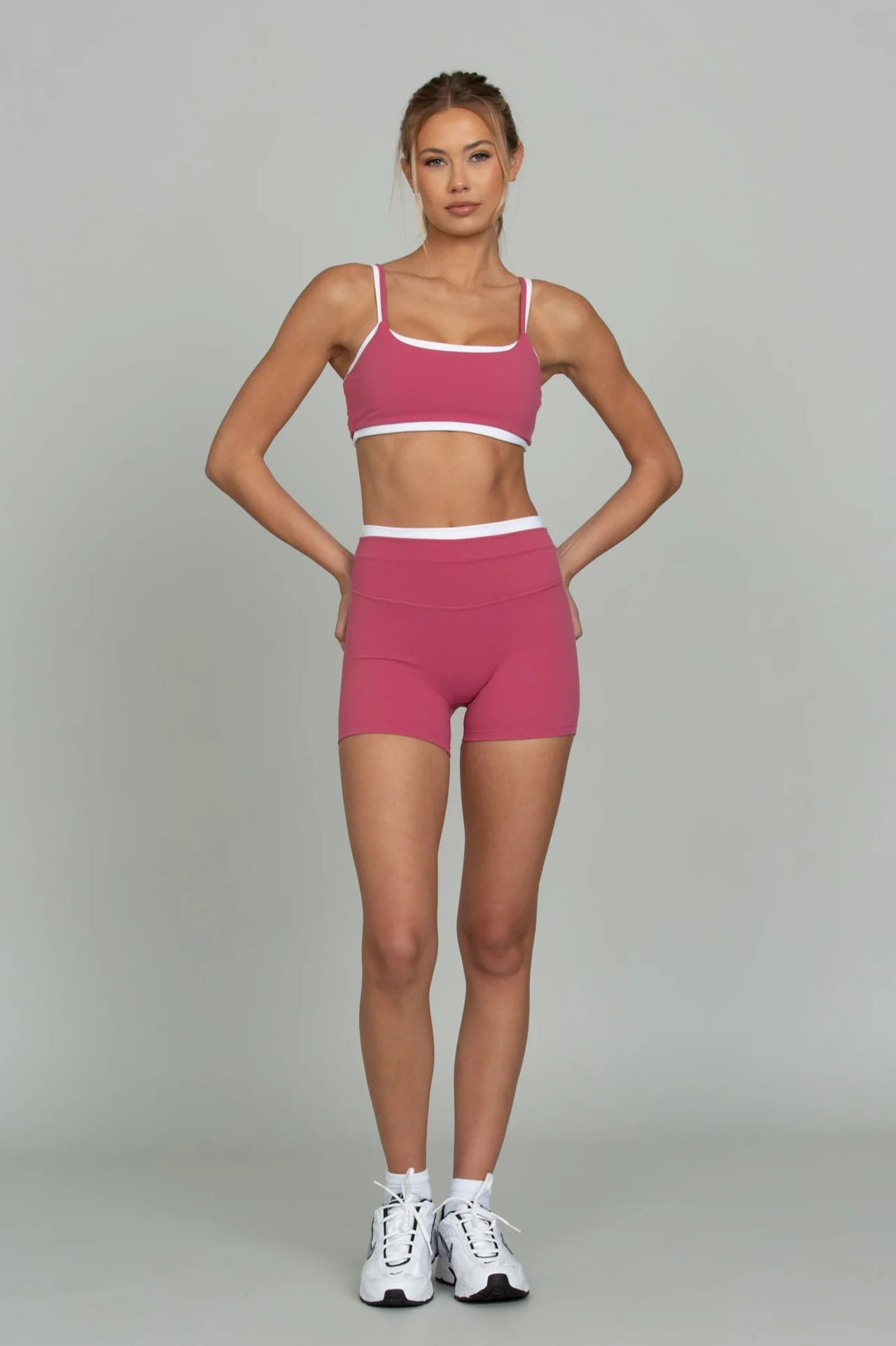 Raspberry Double Waist StrydeForm Short | Gold Hinge