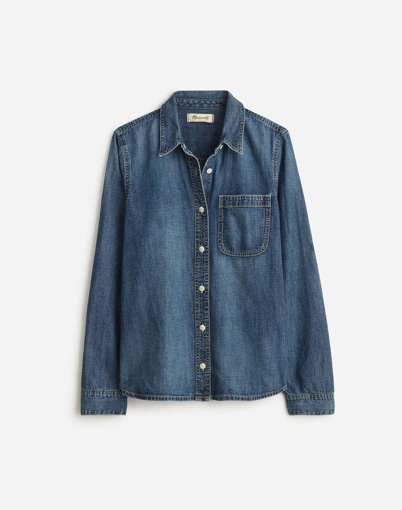 Denim Tuckable Button-Up Shirt in Hillsborough Wash | Madewell | Madewell