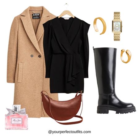 Perfect fall outfit ideas 
Black dress for fall 
Trending coats 
Knee high boots 

#LTKSeasonal #LTKsalealert #LTKHoliday
