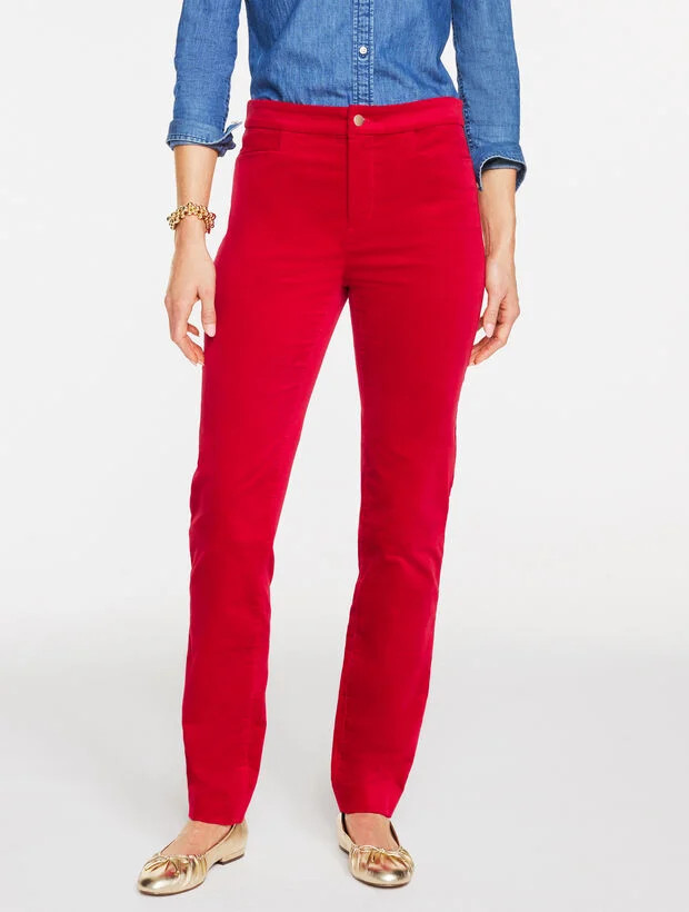Straight Leg Velveteen Pants | Talbots