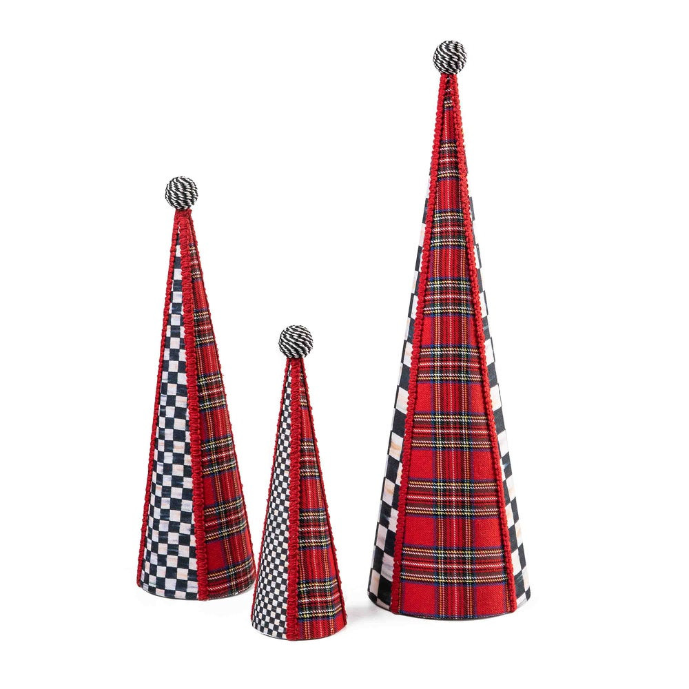 Tartastic Cone Trees, Set of 3 | MacKenzie-Childs