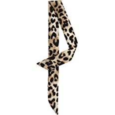 Allegra K Skinny Scarf Womens Thin Long Neckscarf Fashion Leopard Print Hairband Waistband Bag Ha... | Amazon (US)