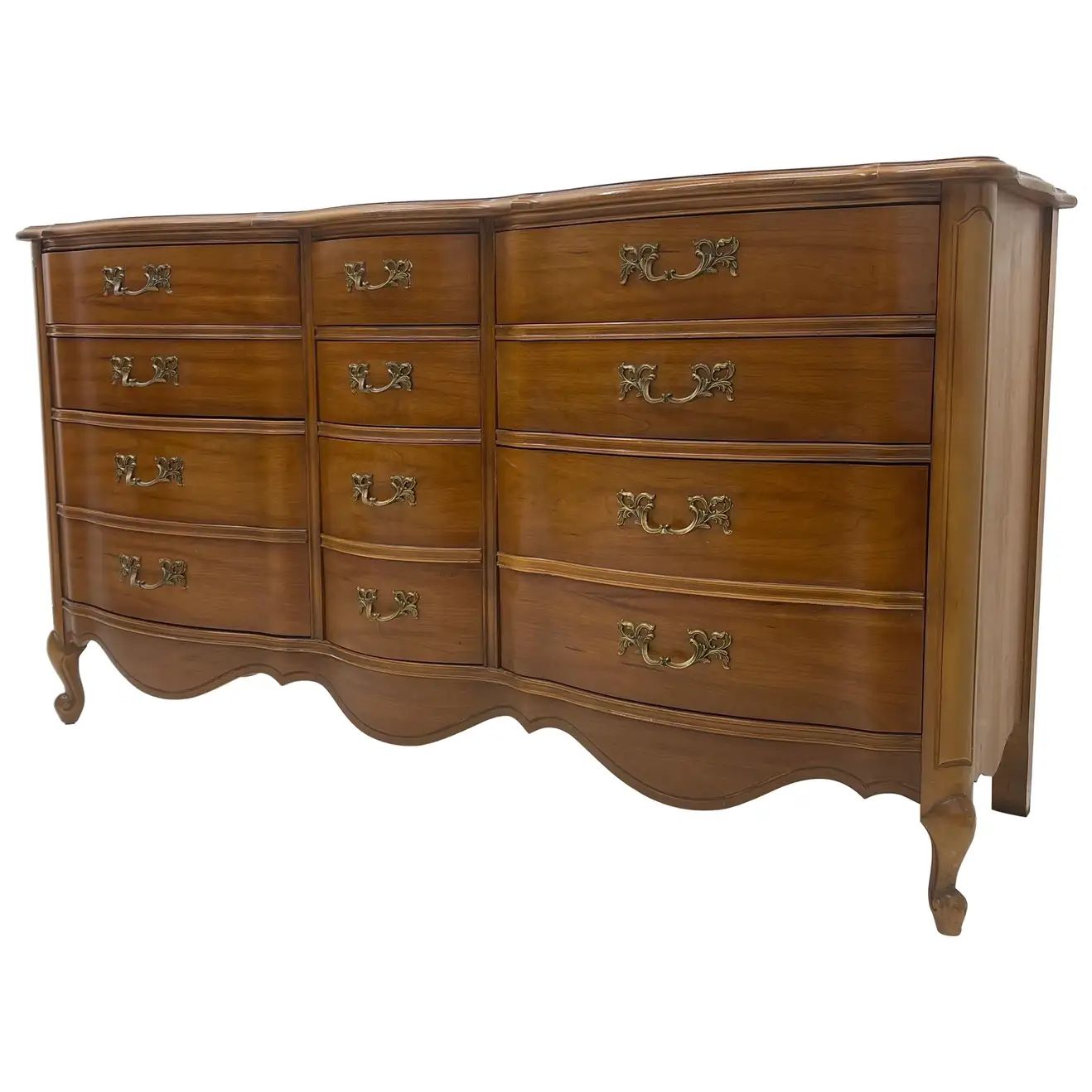 Vintage French Provincial Dresser or Credenza with Dovetailed Drawers | 1stDibs