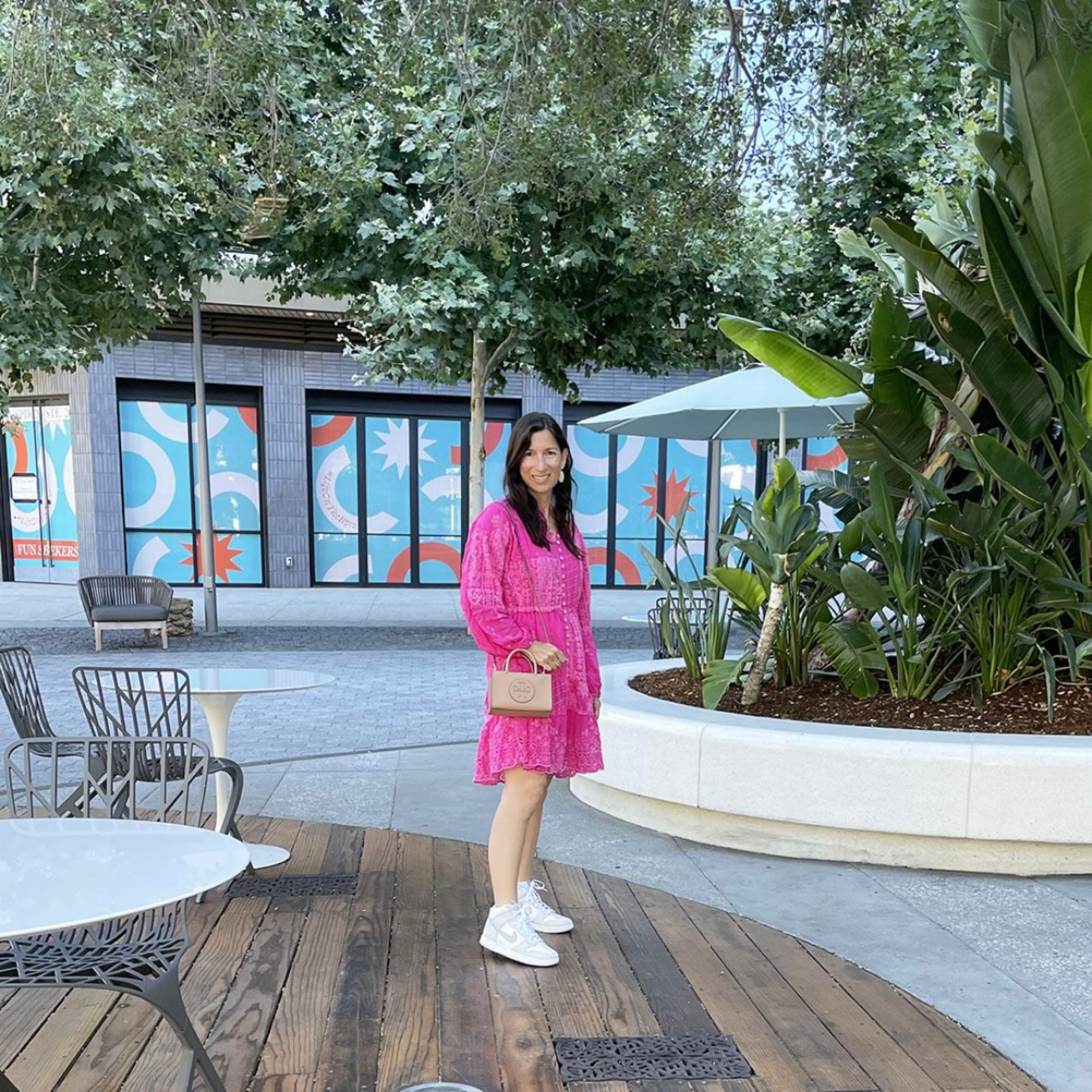 Glitter sneakers and a pink dress 💕 my Barbie movie outfit 💕💞 dress is on major sale 🎉

#LTKsalealert #LTKshoecrush #LTKitbag