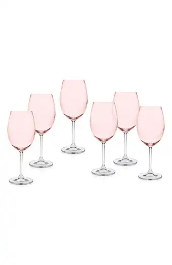 Meridian Blush Set of 6 Stemless Glasses | Nordstrom