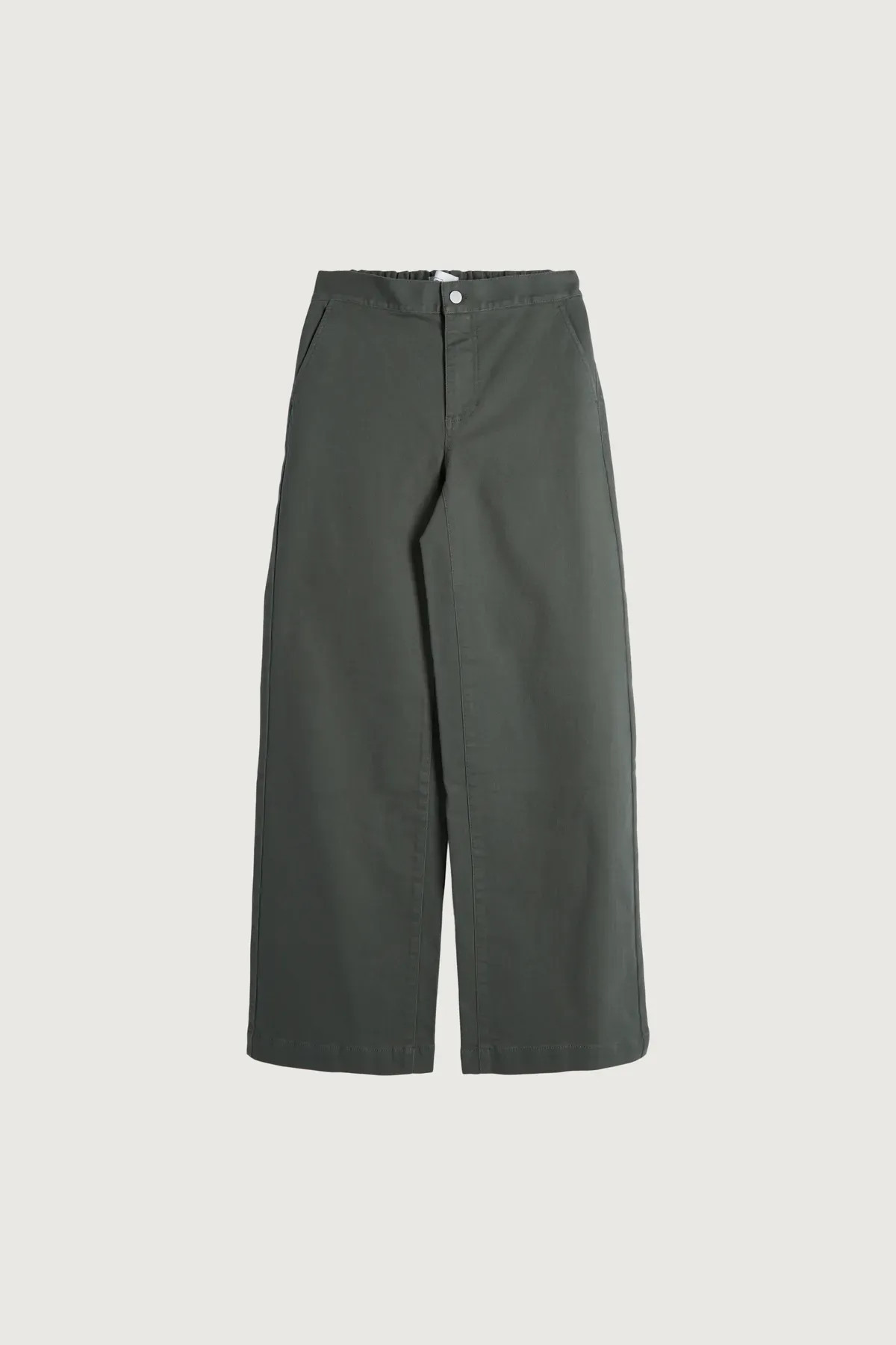 FULL LENGTH TWILL WIDE LEG PANT | OAK + FORT