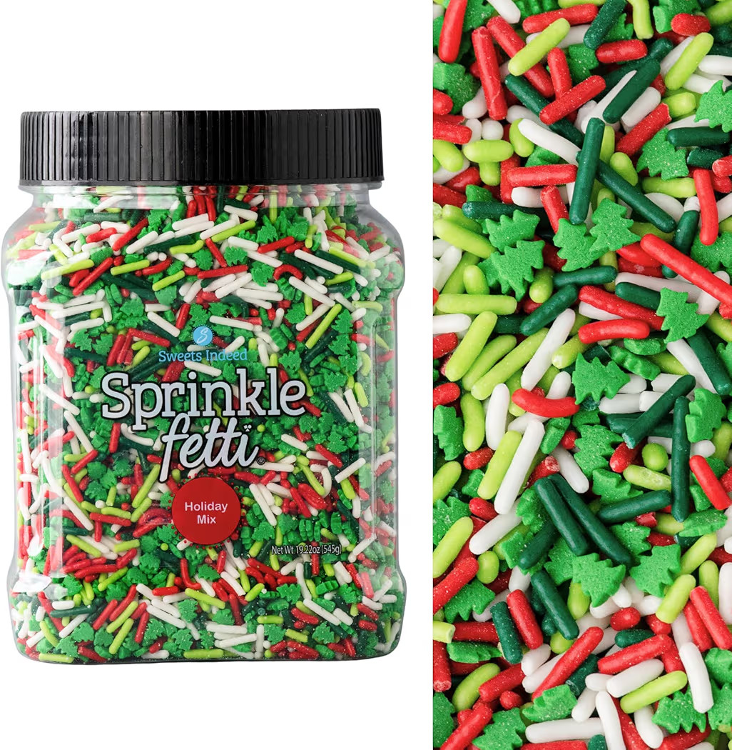 Sweets Indeed Bulk Christmas Sprinkles – 1.2 lb Bulk Jar | Holiday Red, Green & White Sprinkle ... | Amazon (US)