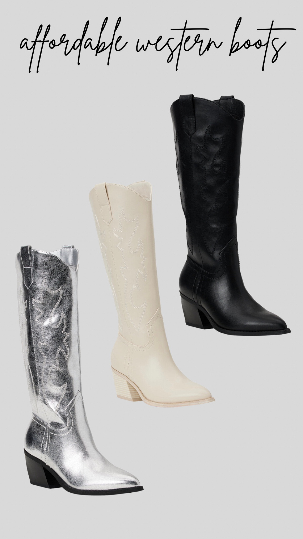 These western boots are less than $40 

#LTKshoecrush #LTKunder50 #LTKstyletip