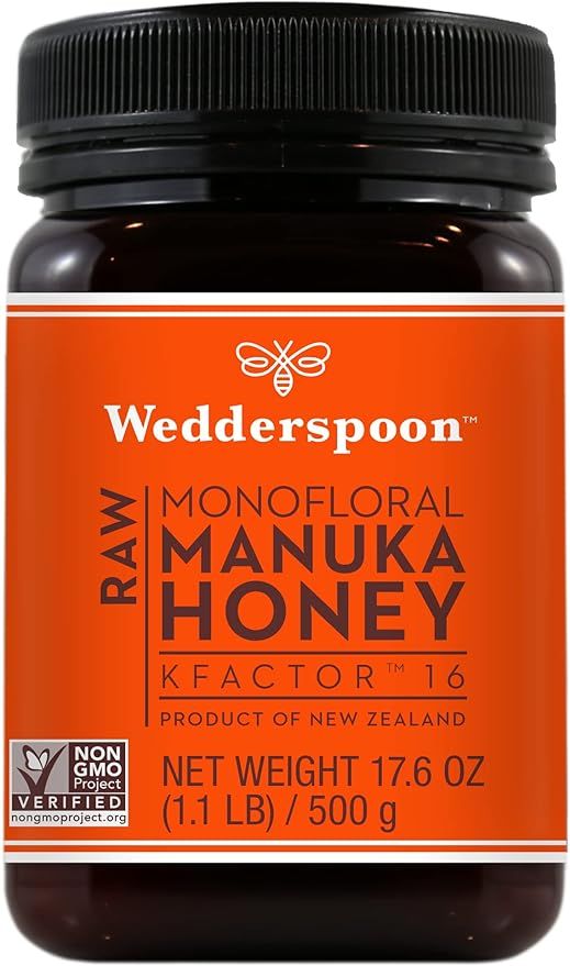 Wedderspoon Raw Premium Manuka Honey, KFactor 16, 17.6 Oz, Unpasteurized, Genuine New Zealand Hon... | Amazon (US)