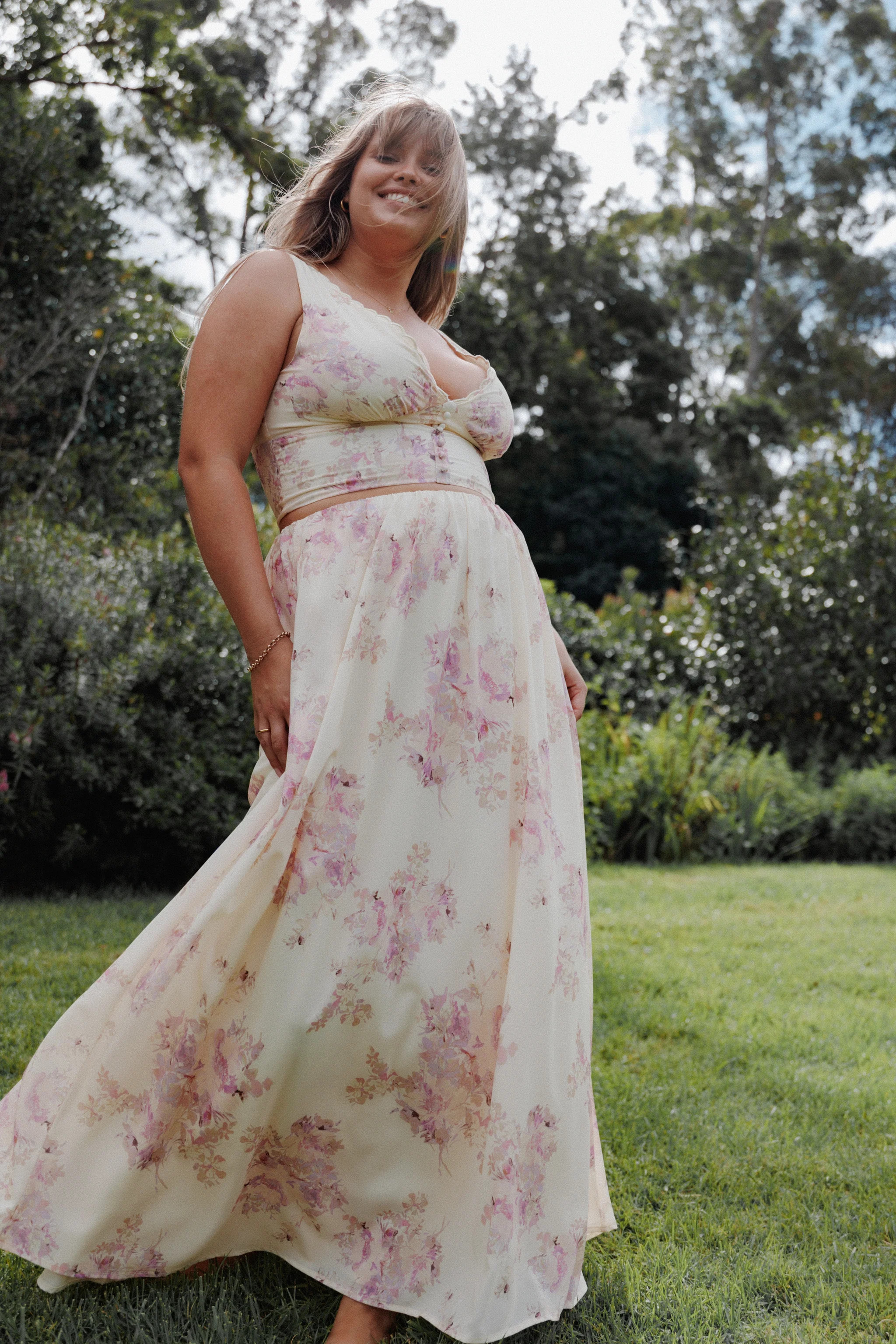 Tinsley Maxi Skirt - Lavender Floral | Petal & Pup (US)