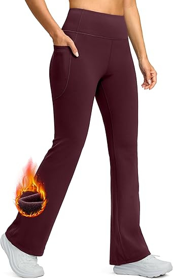 G Gradual Women's Fleece Lined Pants High Waist Winter Thermal Warm Flare Leggings Hiking Yoga Pa... | Amazon (US)