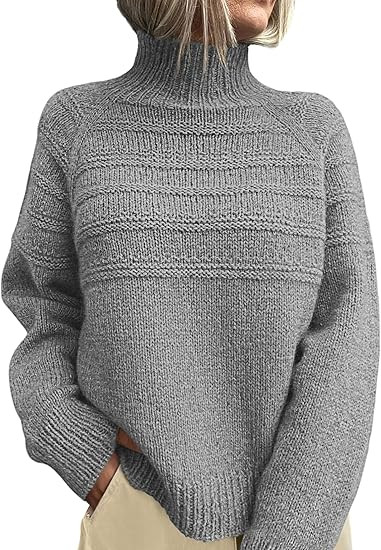 PRETTYGARDEN Women's Turtleneck Sweaters 2025 Fall Chunky Knit Pullover Long Sleeve Jumper Tops T... | Amazon (US)