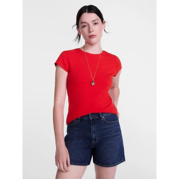 Scenario Women's and Women's Plus Tee with Short Cap Sleeves, Sizes XS-4X | Walmart (US)